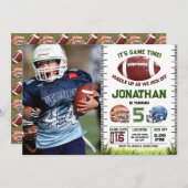 サッカーバースデー ボーイ 招待状 (正面/裏面)