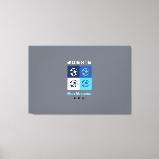 サッカーバーバルミツワーサインインボード キャンバスプリント (正面)