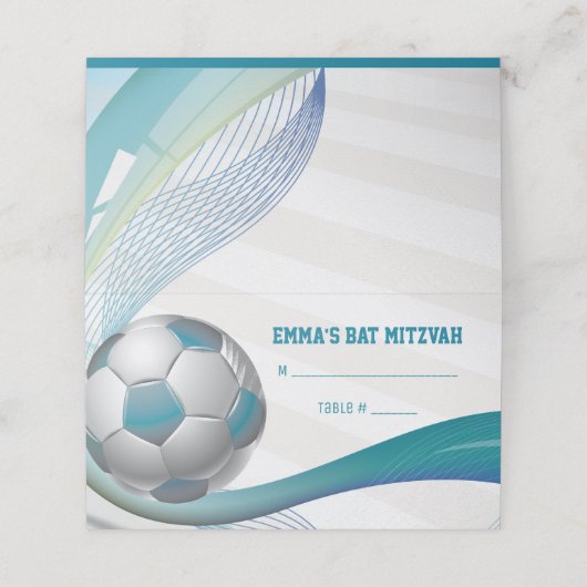 サッカーバーバルミツワーシーティングエスコートカード プレイスカード (外部開封)