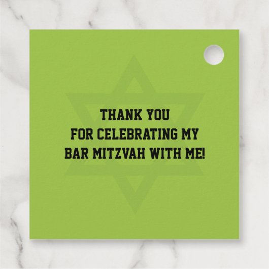 サッカーバー(ユダヤ教の)バル・ミツバーありがとう フェイバータグ (裏面)