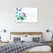 サッカーバー（ユダヤ教の）バル・ミツバーサインインフォトメモリボード キャンバスプリント (インサイチュ (寝室))