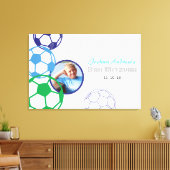 サッカーバー（ユダヤ教の）バル・ミツバーサインインフォトメモリボード キャンバスプリント (インサイチュ (リビング))