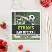 サッカーバー（ユダヤ教の）バル・ミツバーレッツパーティー! スタンダードランチョンナプキン (インサイチュ)