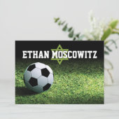 サッカーバー（ユダヤ教の）バル・ミツバー折りサンキューカード2 サンキューカード (スタンド正面)