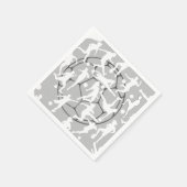 サッカーパターンの図 スタンダードカクテルナプキン (角)