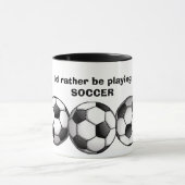 サッカーパターンコーヒーマグ マグカップ (中央)