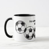 サッカーパターンコーヒーマグ マグカップ (左)