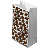 サッカーパターンスポーツチーム選手コーチファン スモールペーパーバッグ (裏面アングル)