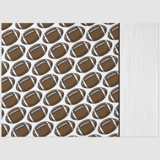 サッカーパターンホワイトスポーツプレーヤーチームゲームファン 薄葉紙 (正面)