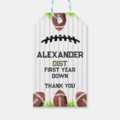 サッカーパターン1STダウン誕生日 ギフトタグ (裏面)