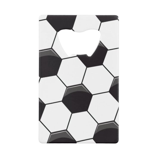 サッカーパターン クレジットカード栓抜き (正面)