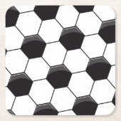 サッカーパターン スクエアペーパーコースター (正面)