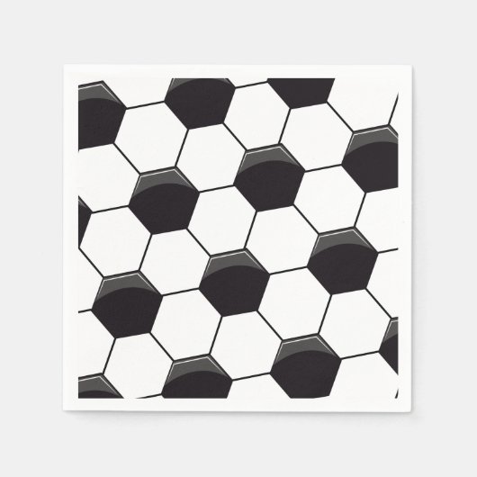 サッカーパターン スタンダードカクテルナプキン (正面)