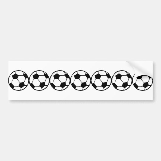 サッカーパターン バンパーステッカー (正面)