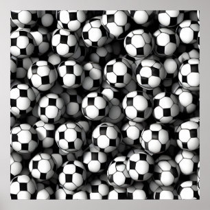 サッカーパターン ポスター