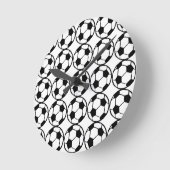 サッカーパターン ラウンド壁時計 (傾斜)