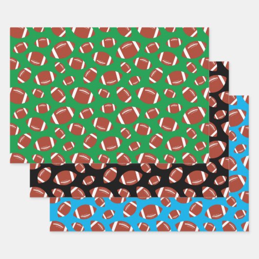 サッカーパターン ラッピングペーパーシート (セット)