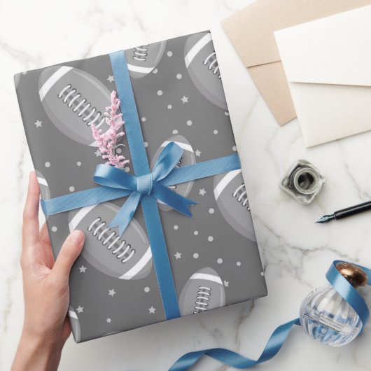 サッカーパターン ラッピングペーパー (ギフト)