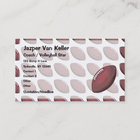 サッカーパターン 名刺 (正面)