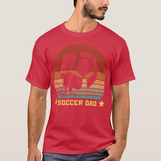 サッカーパパおもしろいサッカー恋人パパパパファーザーレ Tシャツ (正面)