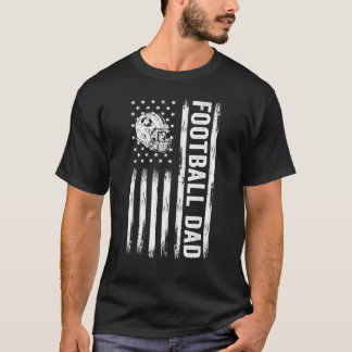 サッカーパパアメリカ国旗誇りを持ったパパのバレエFa Tシャツ