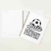 サッカーパパウ古風な彫刻Tシャツデザイン_1 プランナー手帳 (ディスプレー)