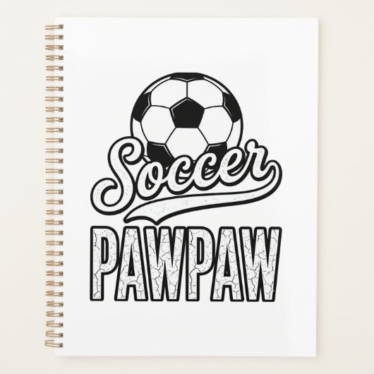 サッカーパパウ古風な彫刻Tシャツデザイン_1 プランナー手帳 (正面)