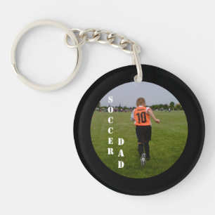 サッカーパパカスタムスポーツ写真 キーホルダー