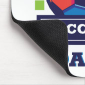 サッカーパパカラフル文字父の日のスポーツ マウスパッド (コーナー)