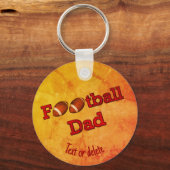 サッカーパパカワイイパーソナライズされた キーホルダー (裏面)