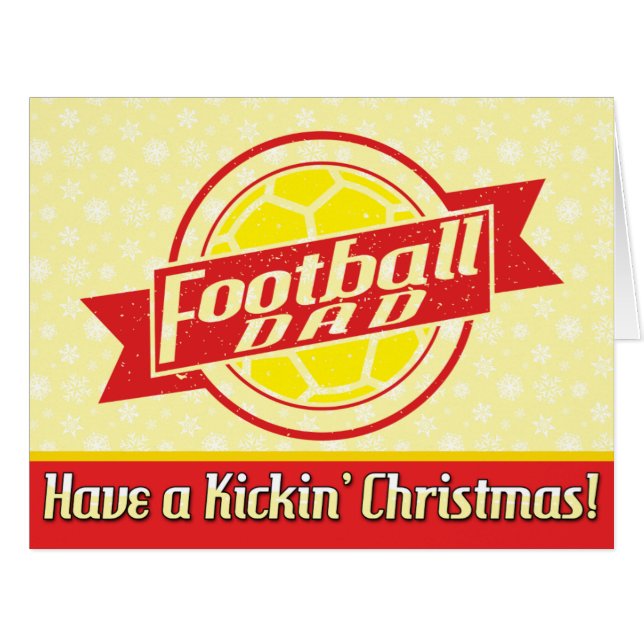 サッカーパパクリスマスカードクリスマスカード (正面横)