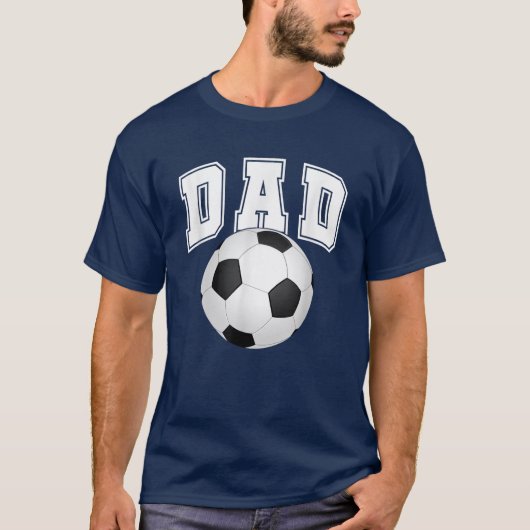 サッカーパパサッカー愛好家スポーツ父の日 Tシャツ (正面)