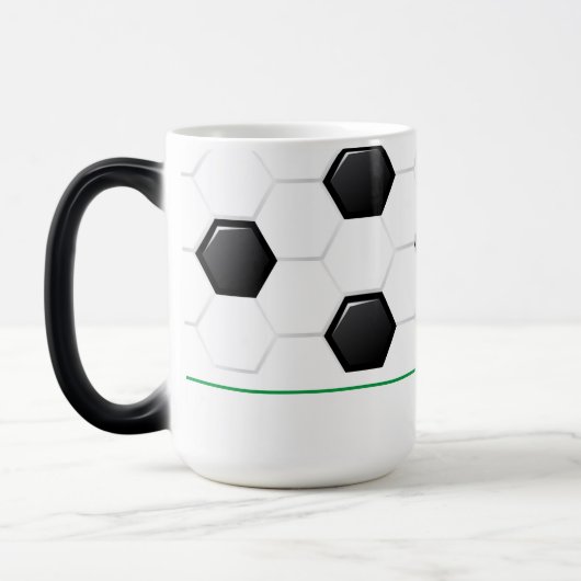 サッカーパパスポーツチームスピリットボールゴール選手 モーフィングマグカップ (左)