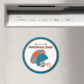 サッカーパパスポーツ愛好家オレンジブルーヴィンテージ マグネット (インサイチュ (食洗機))