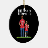 サッカーパパソンファーザーズデイサッカー選手 セラミックオーナメント (右)