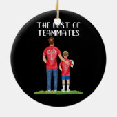 サッカーパパソンファーザーズデイサッカー選手 セラミックオーナメント (裏面)