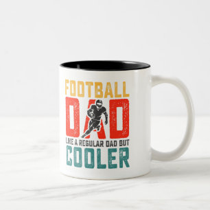 サッカーパパレトロ 文字デザイン ツートーンマグカップ