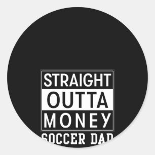 サッカーパパ父の日サッカー ラウンドシール