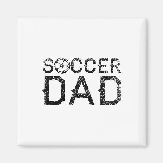 サッカーパパ選手パパ父 マグネット (正面)