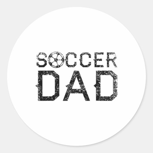 サッカーパパ選手パパ父 ラウンドシール (正面)