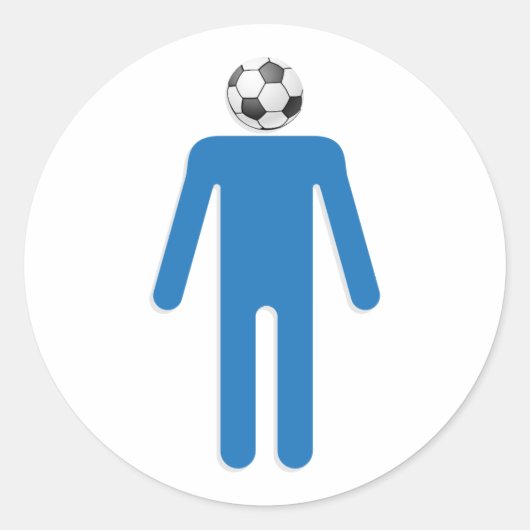 サッカーパパ ラウンドシール (正面)