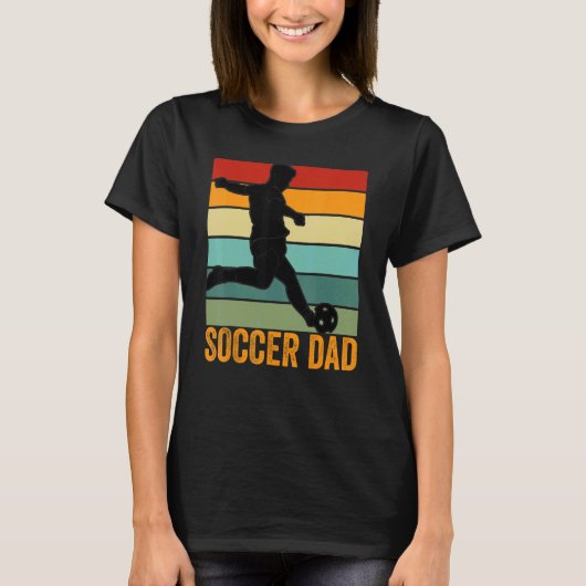 サッカーパパ、ヴィンテージおもしろいサッカー Tシャツ (正面)