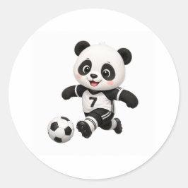 サッカーパンダ丸ステッカー ラウンドシール