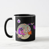 サッカーパーソナライズされたおもしろいサッカーの漫画 マグカップ (左)