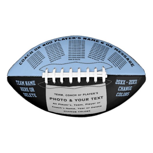 サッカーパーソナライズされたと写真、色の変更 アメリカンフットボール (正面)