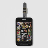 サッカーパーソナライズされたのおもしろい選手 ラゲッジタグ (正面縦)