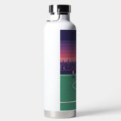 サッカーパーソナライズされたのウォーターボトル | 名前をカスタムする ウォーターボトル (右面)