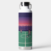 サッカーパーソナライズされたのウォーターボトル | 名前をカスタムする ウォーターボトル (正面)