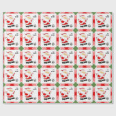 サッカーパーソナライズされたのクリスマスプレゼント ラッピングペーパー (フラット)