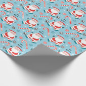 サッカーパーソナライズされたのクリスマスプレゼント ラッピングペーパー (角)